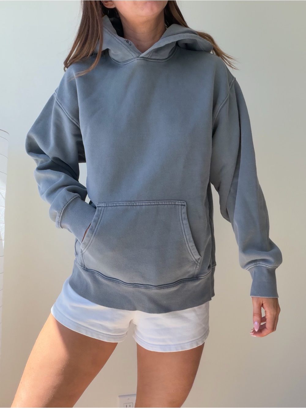 Aritzia TNA Grey boyfriend fit Hoodie- Medium
